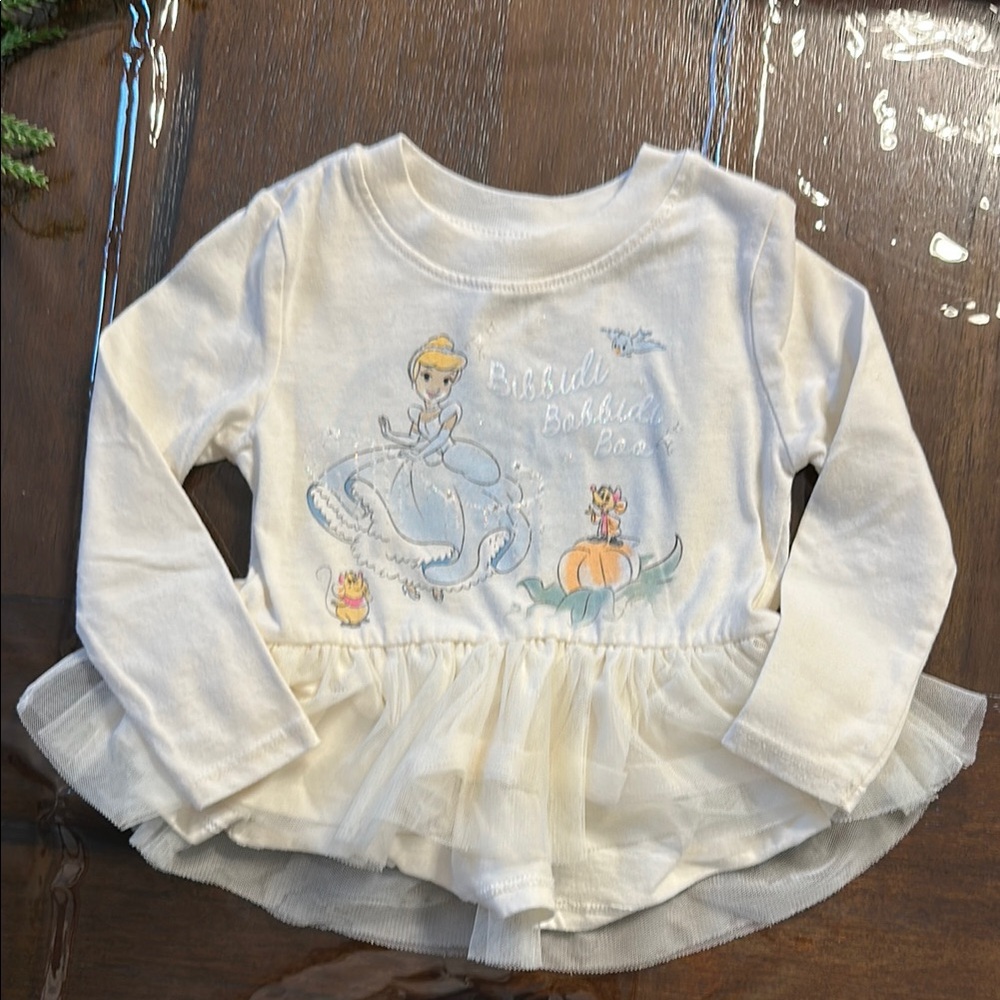 Disney Princess Long Sleeve Kids Top - White